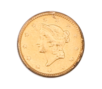 1851 P UNITED STATES GOLD ONE DOLLAR COIN