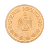 1865 B IMPERIAL MEXICO SMALL GOLD COIN