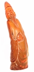 CHINESE CARVED HORN OF SCHOLAR WITH PEACH