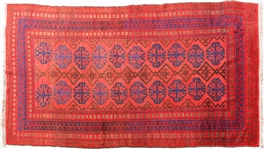 HAND WOVEN ORIENTAL RUG WITH FRINGE