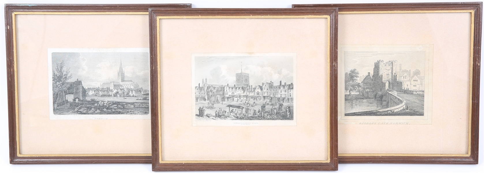 18TH C. ENGRAVINGS / ETCHINGS  OF NORWICH, ENGLAND