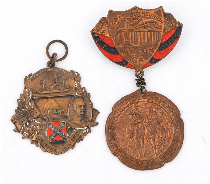 EARLY 20TH C UNITED CONFEDERATE VETERANS REUNION BADGES
