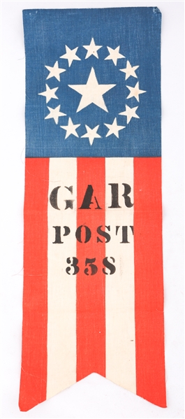 EARLY 20TH C. GRAND ARMY OF THE REPUBLIC (GAR) FLAG