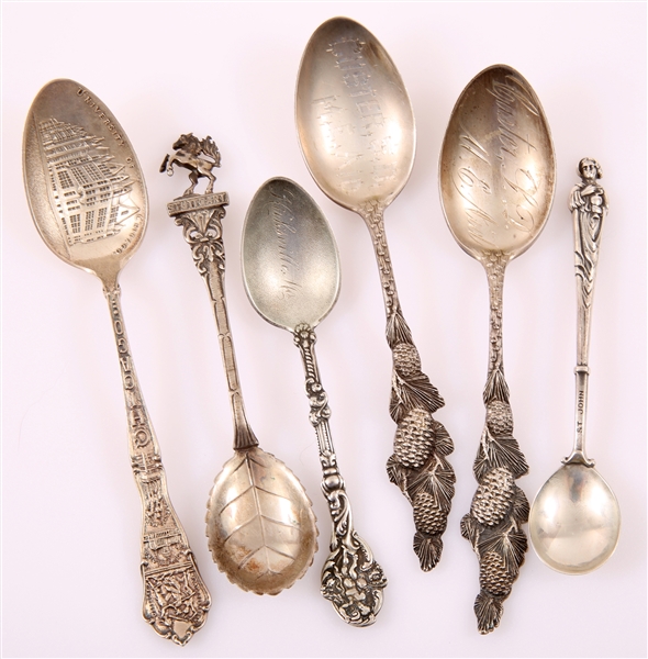 STERLING & COIN SILVER DEMITASSE SPOONS - LOT OF 6