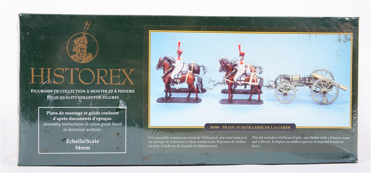 HISTOREX MODEL KIT - GRIBEAUVAL GUN, 4 HORSES, 2 DRIVERS
