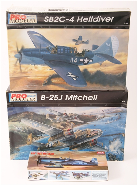 MILITARY MODEL AIRPLANE KITS - LOT OF 3