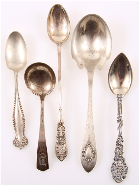 AMERICAN STERLING SILVER SPOONS - LOT OF 5