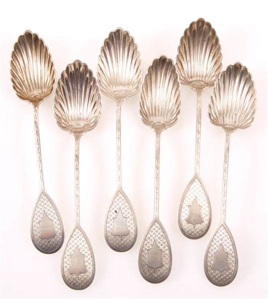 BAILEY AND COMPANY SILVER TEASPOONS - LOT OF 6