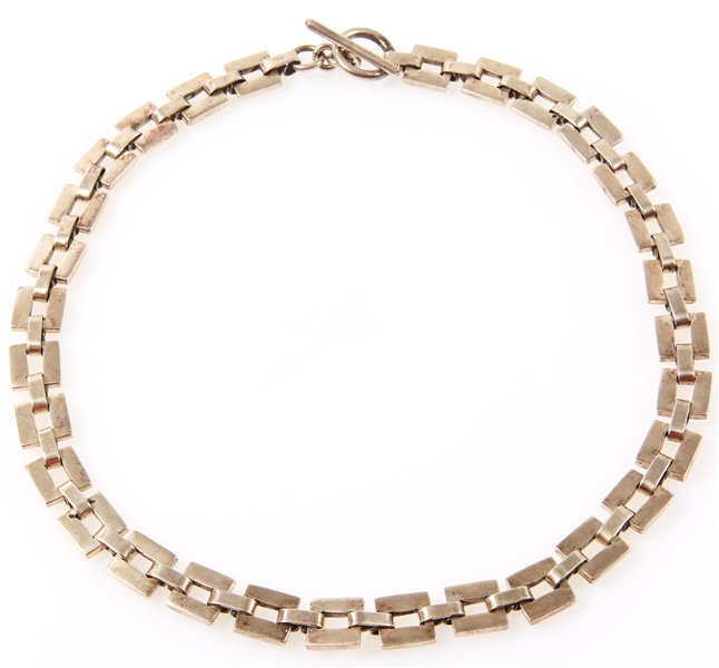 STERLING SILVER MEXICO SQUARE LINK CHAIN NECKLACE