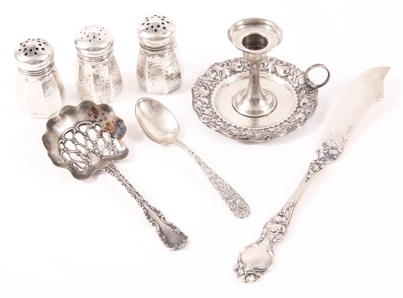 LATE 19TH C. AMERICAN STERLING SILVER TABLE ITEMS