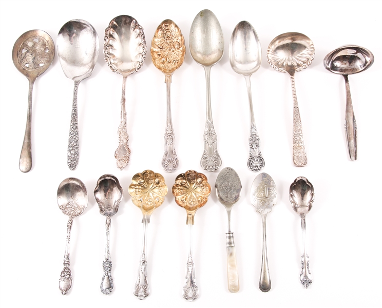 SILVER PLATED SERVING SPOONS 