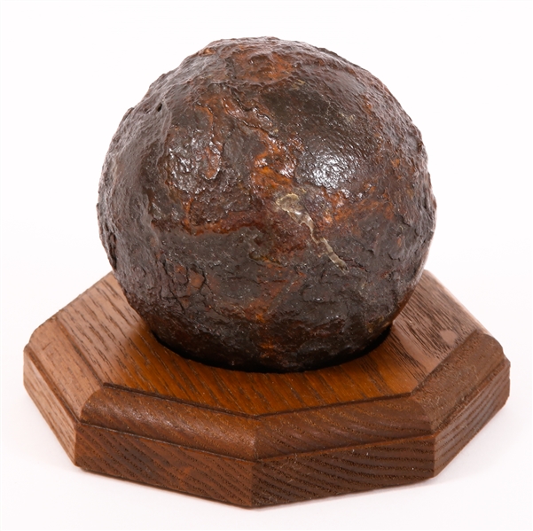 18th C. SOLID IRON CANNON SHOT BALL 