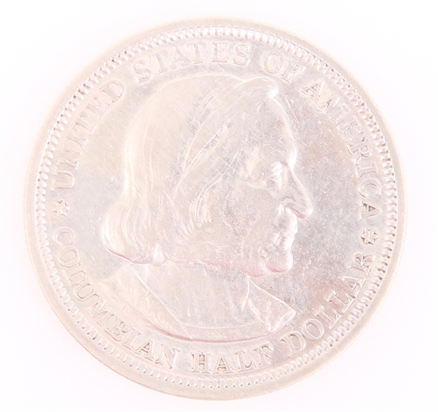 1893 WORLDS COLUMBIAN EXPO SILVER HALF DOLLAR COIN