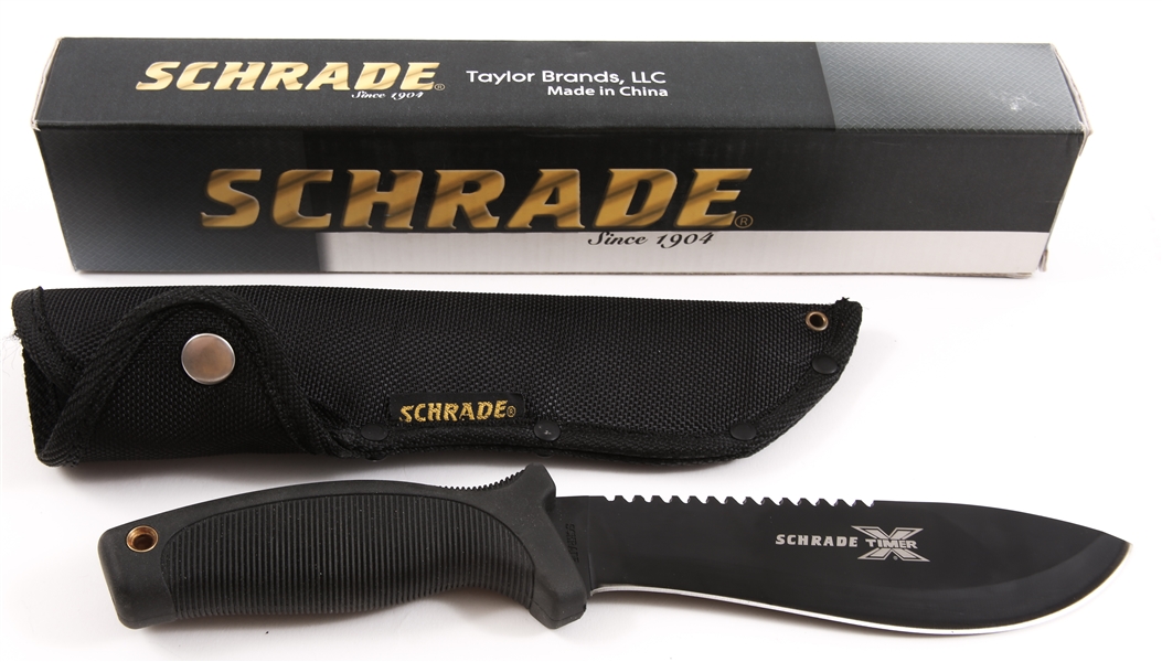 SCHRADE X-TIMER XT1B FIXED BLADE CAMP KNIFE WITH SHEATH