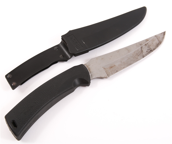 BUCK 470 BLACK MENTOR FIXED BLADE KNIFE