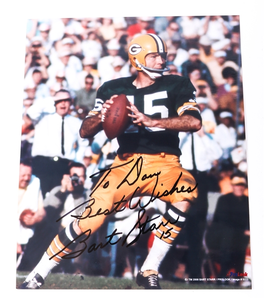 BART STARR 2015 SIGNED GREEN BAY PACKERS PHOTOGRAPH
