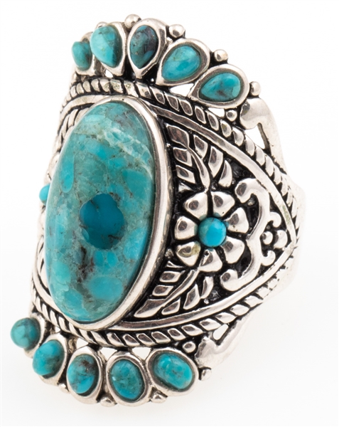 STERLING SILVER TURQUOISE RING