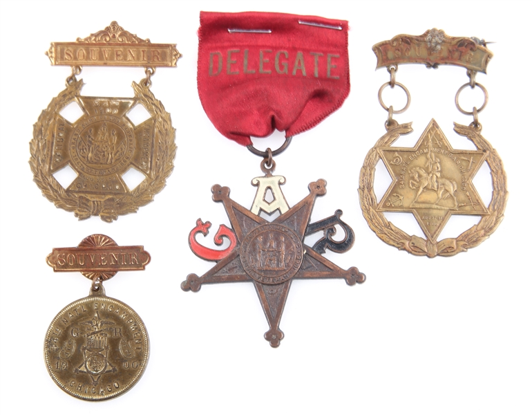 EARLY 20TH C. GRAND ARMY OF THE REPUBLIC (GAR) BADGES