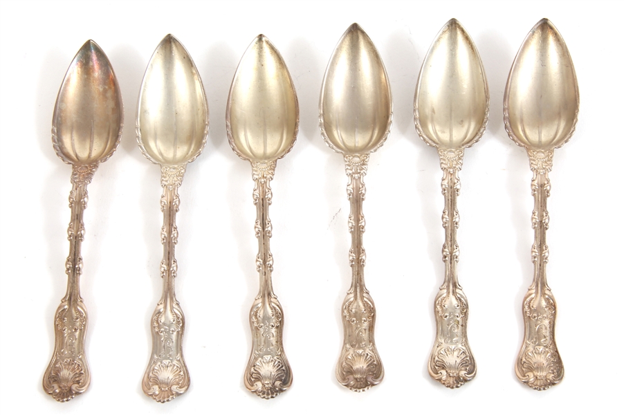 WHITING STERLING IMPERIAL QUEEN SPOONS - LOT OF 6