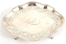 19TH C. ROBERT HENNELL III STERLING CONDIMENT TRAY