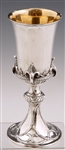 GERMAN .800 STERLING SILVER REPOUSSE GOBLET