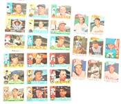 TOPPS 1960 BASEBALL CARDS - COLLECTORS LOT OF 26