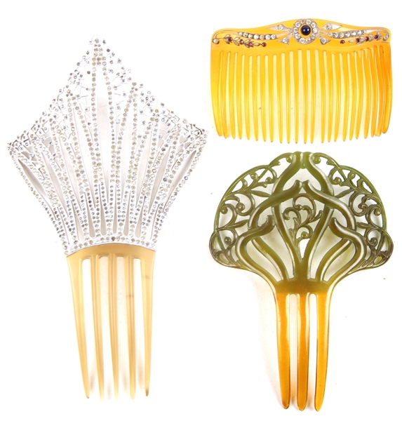 COSTUME ACCESSORY HAIR COMBS - LOT OF 3