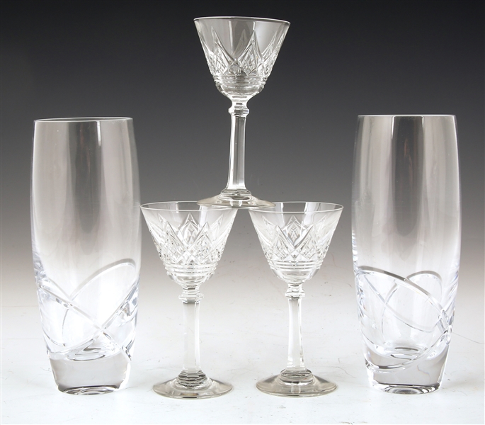 LOUISE KENNEDY AND BACCARAT CUT CRYSTAL - LOT OF 5