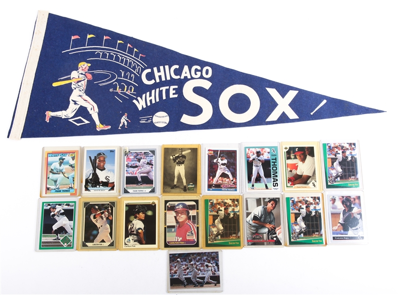 CHICAGO WHITE SOX BASEBALL CARD AND PENNANT LOT