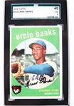 1959 TOPPS #350 ERNIE BANKS GRADED BASEBALL CARD