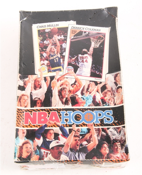 1991-92 NBA HOOPS NEW OLD STOCK BOX OF NBA CARD PACKS