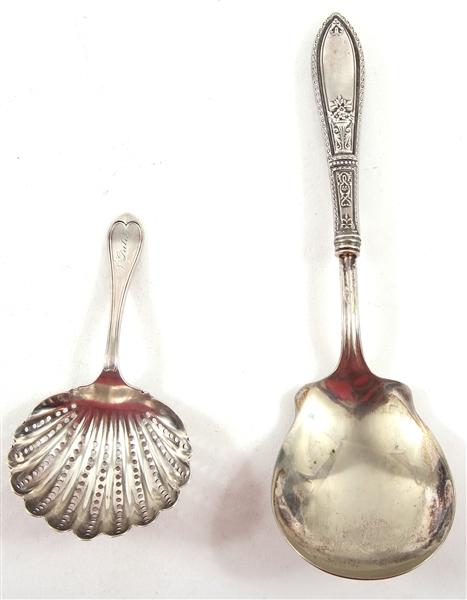 STERLING SILVER SERVEWARE SPOONS - WHITING & WEBSTER