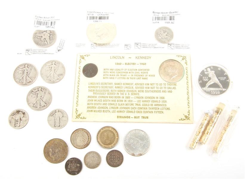 SILVER COIN COLLECTION - U.S. FOREIGN COMMEM. ETC