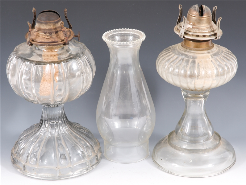 WHITE FLAME LIGHT CO. OIL LAMPS - LOT OF 2
