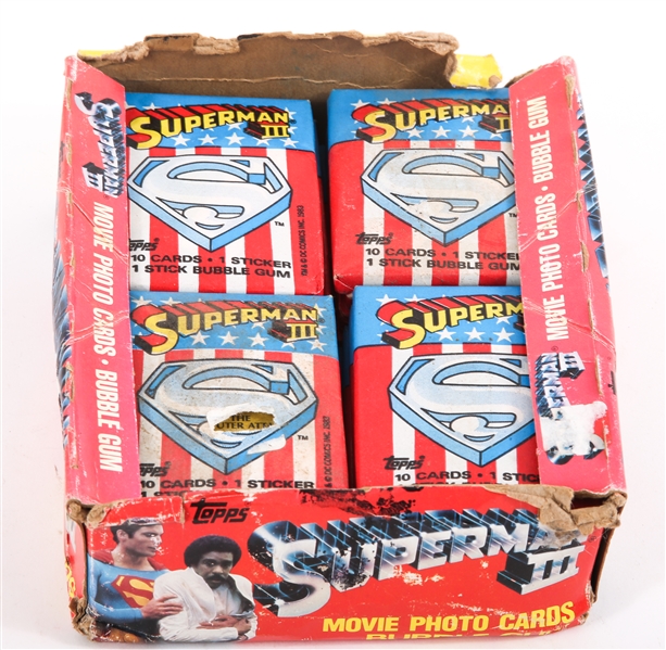 1983 TOPPS SUPERMAN III PHOTO CARDS BUBBLE GUM PACKS