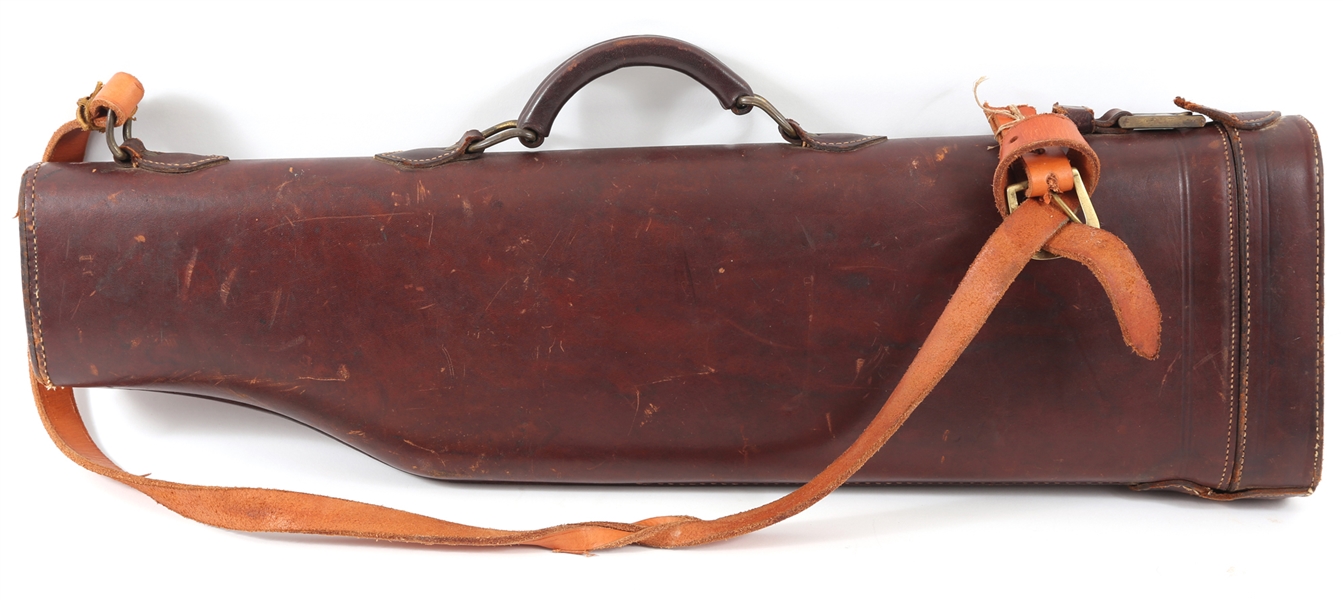 LEATHER "LEG OF MUTTON" GUN CARRYING CASE