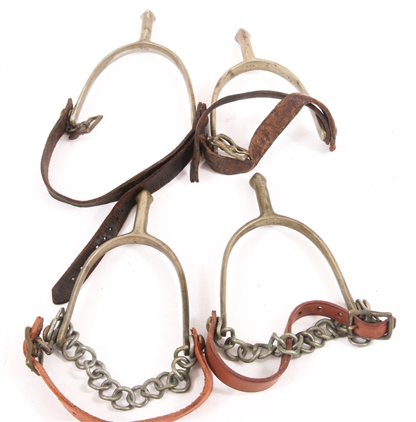 U.S. CAVALRY AUGUST BEURMANN MARKED SPURS - 2 PAIRS
