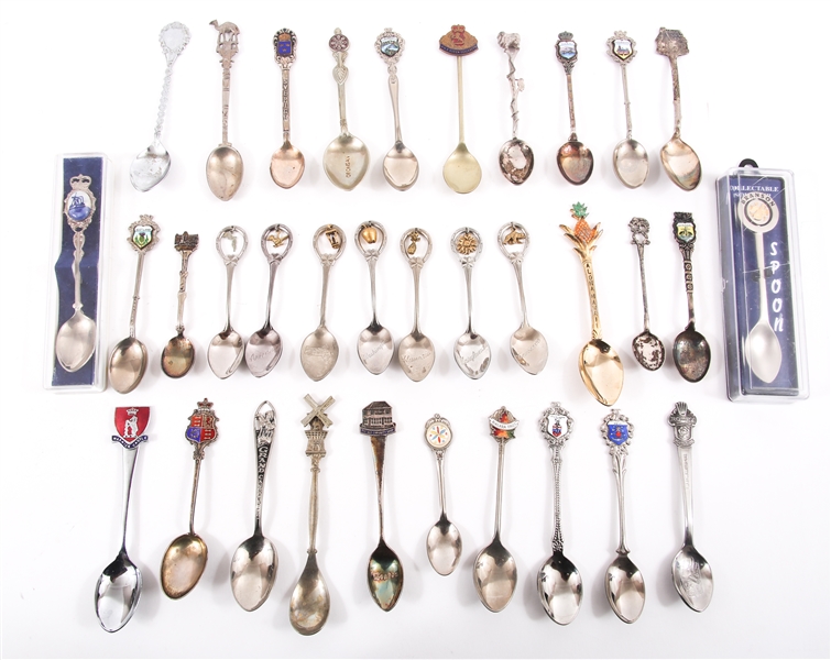 20TH C. SILVER PLATED SOUVENIR SPOONS