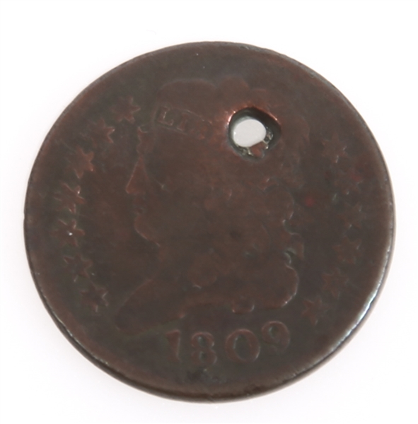 1809 US CLASSIC HEAD HALF CENT COIN