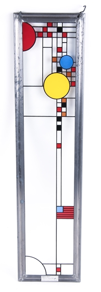 GLASS SUNCATCHER INSPIRED BY FRANK LLOYD WRIGHT DESIGN