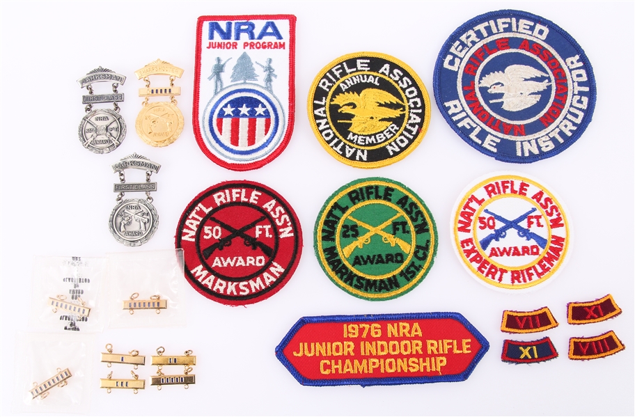NRA BOY SCOUTS PATCHES & PINS - MEMBER, SHARPSHOOTER