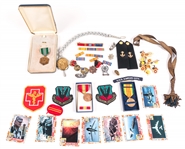 MILITARY PINS, MEDALS, & PATCHES - 20TH C.