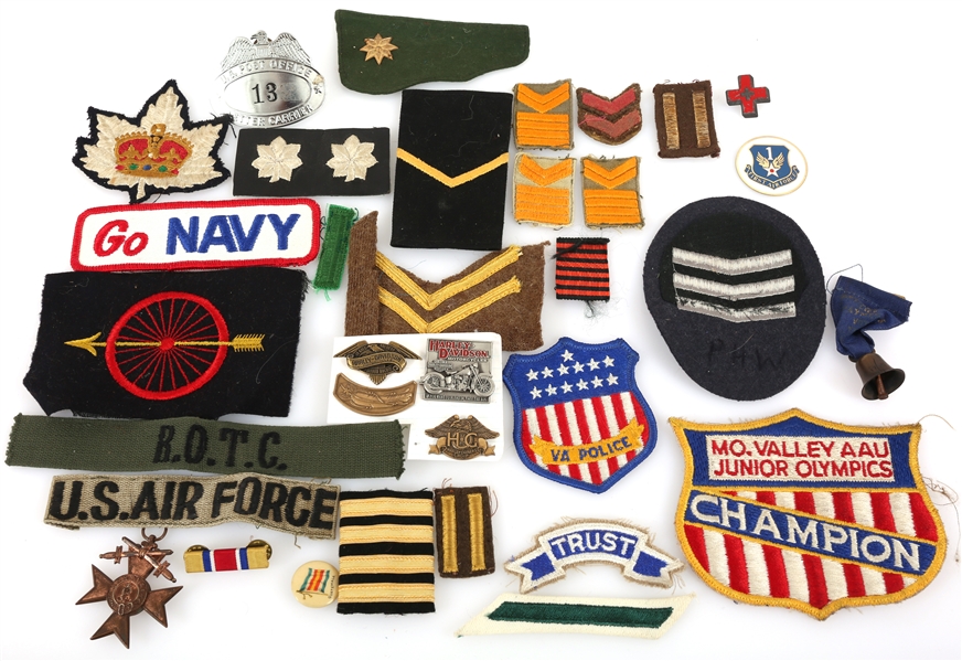 MILITARY & CIVILIAN PATCHES, INSIGNIA, BADGES, & PINS