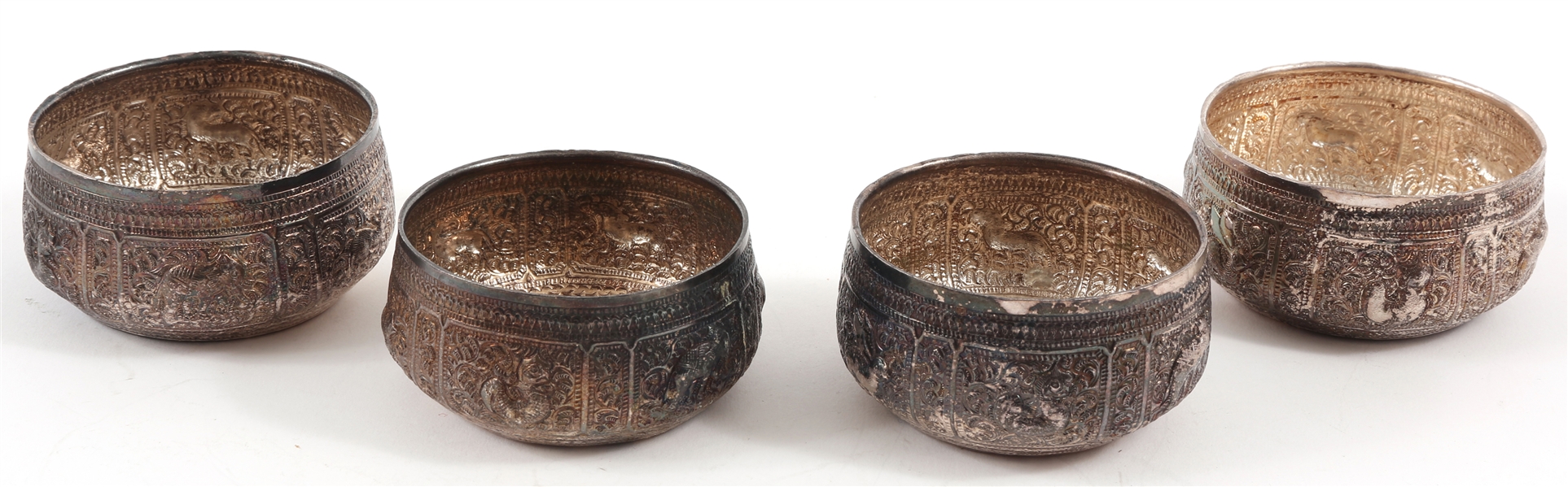 HAND CHASED BOWLS TADA .900 SILVER