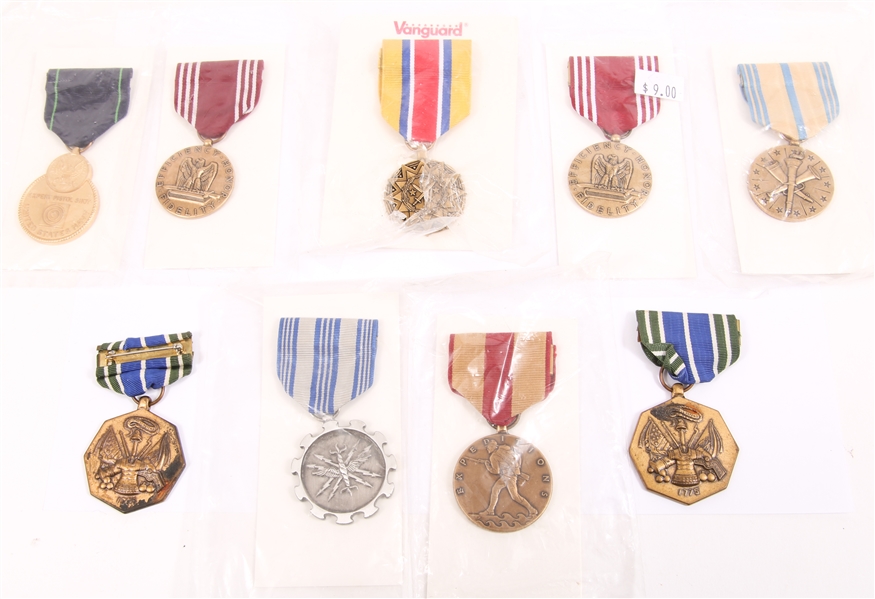 MILITARY SERVICE MEDALS - LOT OF 9
