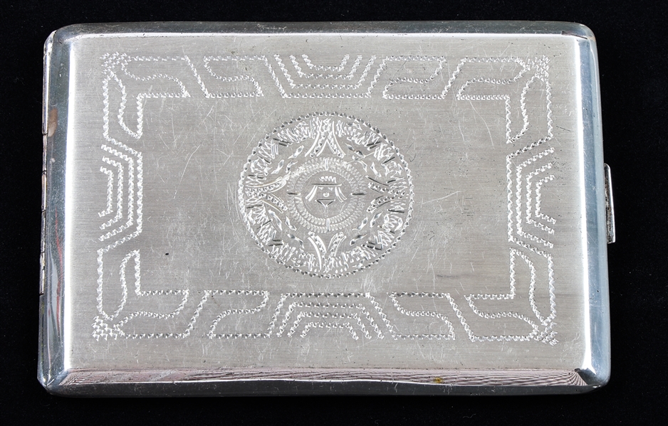 MEXICAN ENGRAVED STERLING CIGARETTE CASE