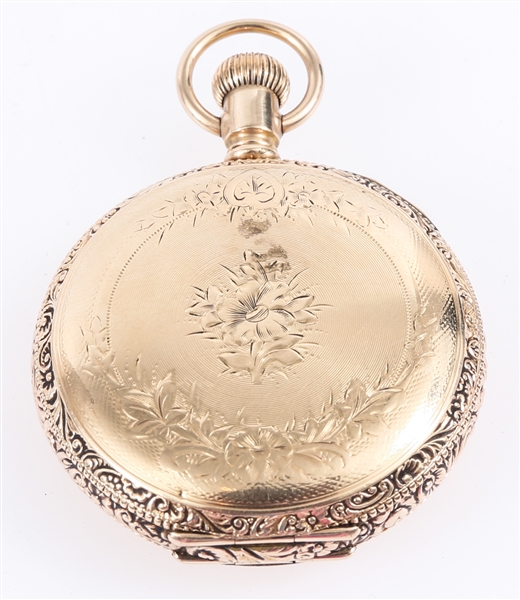 19TH C. GOLD-FILLED GOLD CASE WALTHAM POCKET WATCH