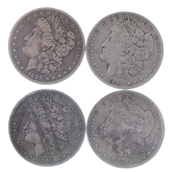 1889-O, 1890-O, 1901-O US MORGAN SILVER DOLLAR COINS