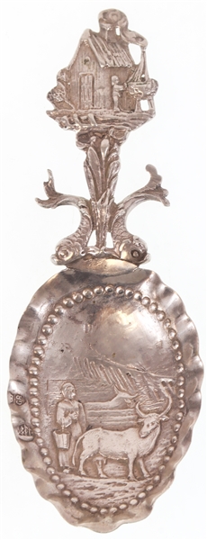 GEORG ROTH & CO. .800 SILVER ORNATE SPOON