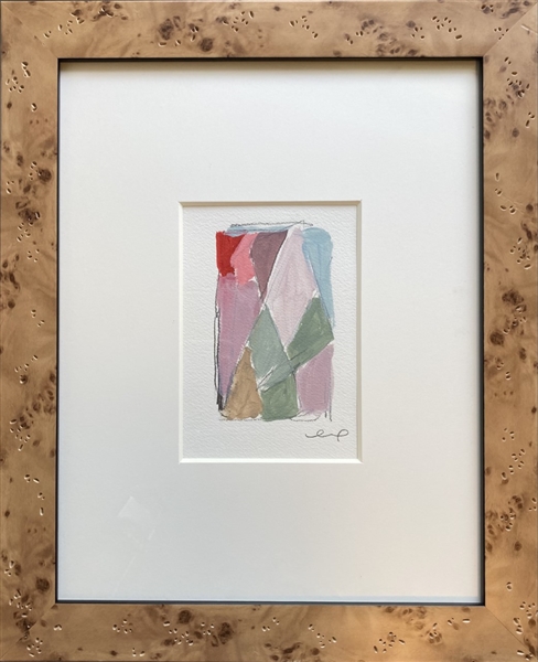 LAURA PATRICK JESTER ABSTRACT FRAMED WATERCOLOR